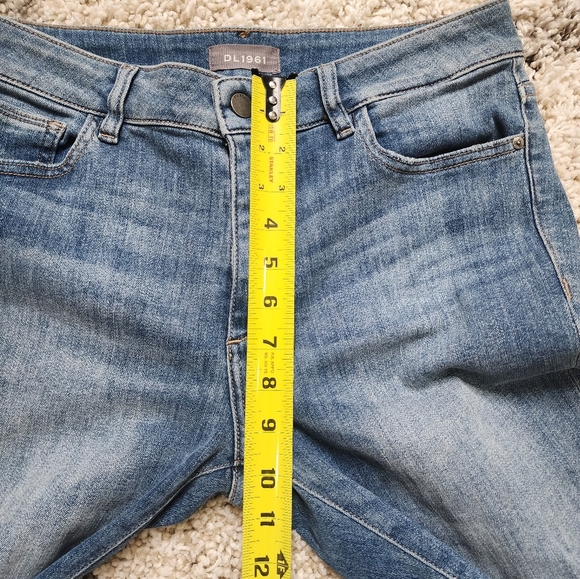 DL1961 Florence Cropped Mid-Rise Instasculpt Skinny Distressed Women's Jeans - Picture 8 of 8